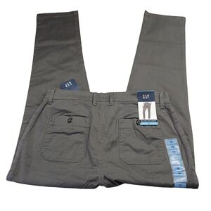 GAP Relaxed Girlfriend Chino Pants Womens 10 Tornado Grey QLP1205S New With Tags